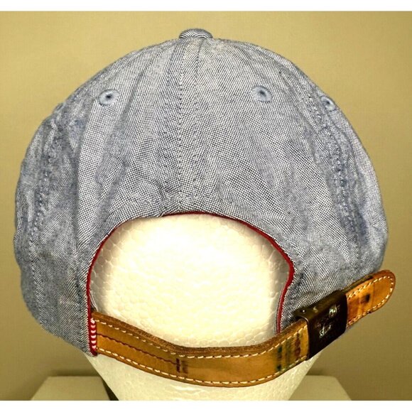 Herchel Supply Co Hat Trucker Cap Embroidered H.S.CO Logo Denim Strapback - Picture 3 of 10